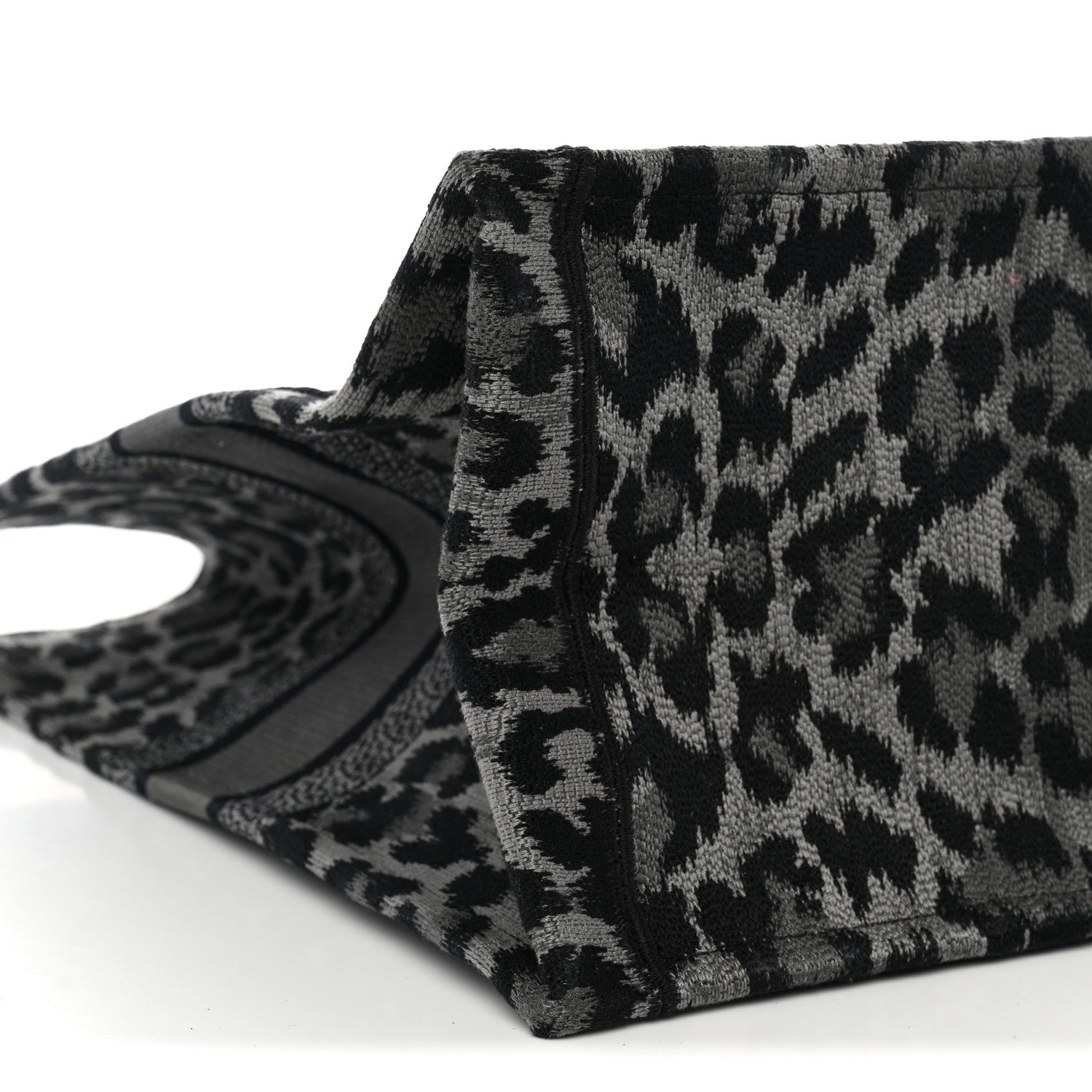 Canvas Mizza Embroidered Large Leopard Book Tote Grey £¨ Direct shipment via from wholesalehk.shop