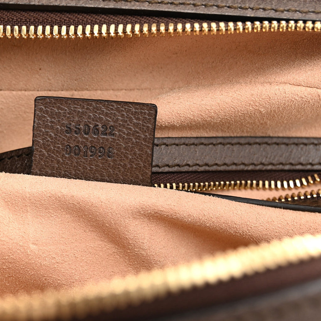 GG Supreme Monogram Web Small Ophidia Top Handle Shoulder Bag Brown wholesalehk.shop