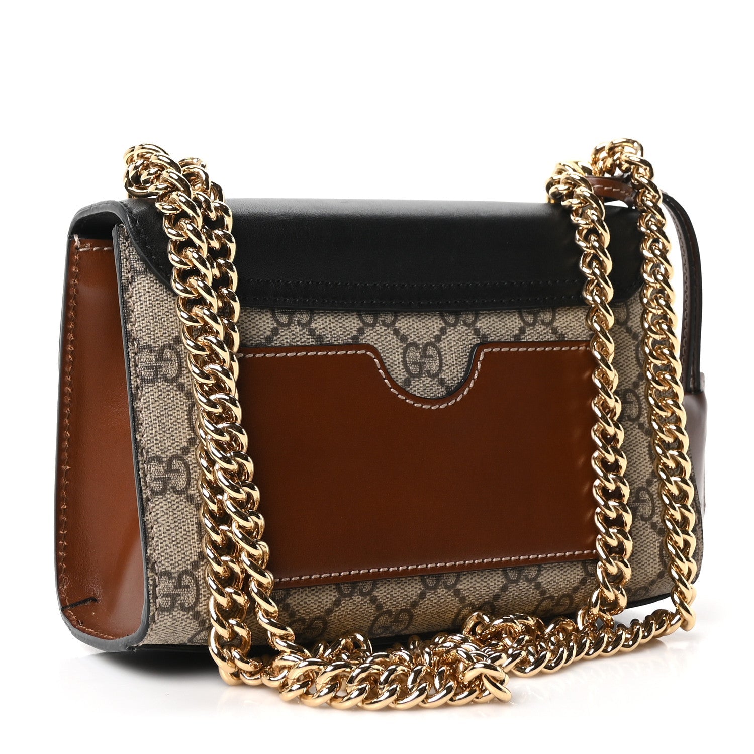 GG Supreme Monogram Calfskin Small Padlock Shoulder Bag Beige Black Cuir £¨ Direct shipment via from wholesalehk.shop
