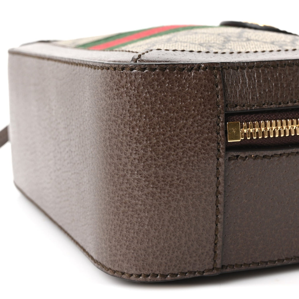 GG Supreme Monogram Mini Ophidia Top Handle Shoulder Bag Brown wholesalehk.shop