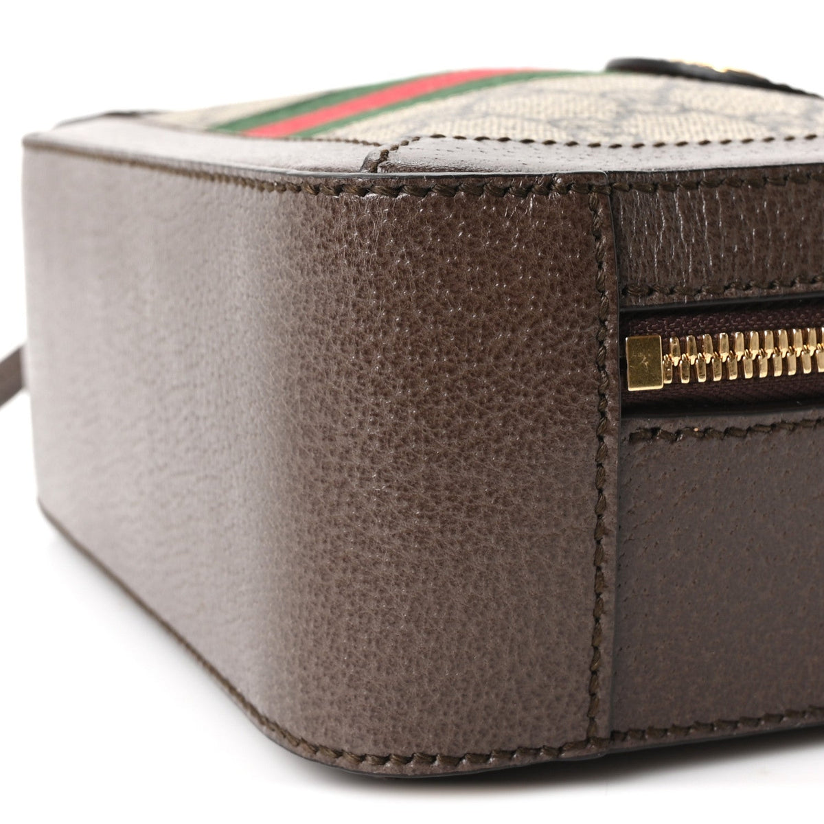 GG Supreme Monogram Mini Ophidia Top Handle Shoulder Bag Brown wholesalehk.shop