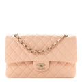 Caviar Quilted Medium Double Flap Light Pink wholesalehk.shop