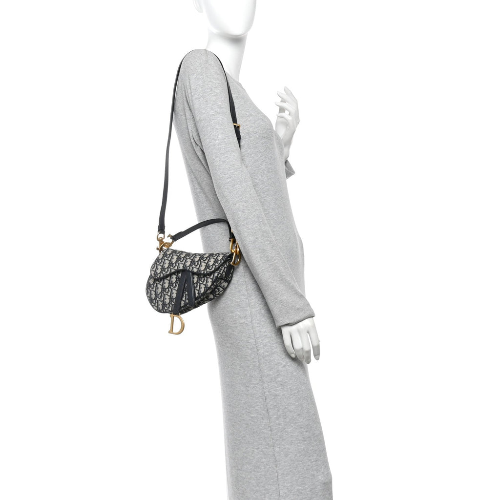 Oblique Mini Saddle Bag With Strap  Blue wholesalehk.shop