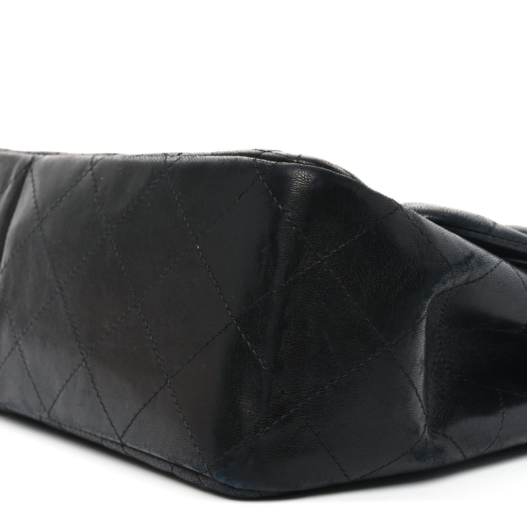 Lambskin Quilted Jumbo Double Flap So Black wholesalehk.shop