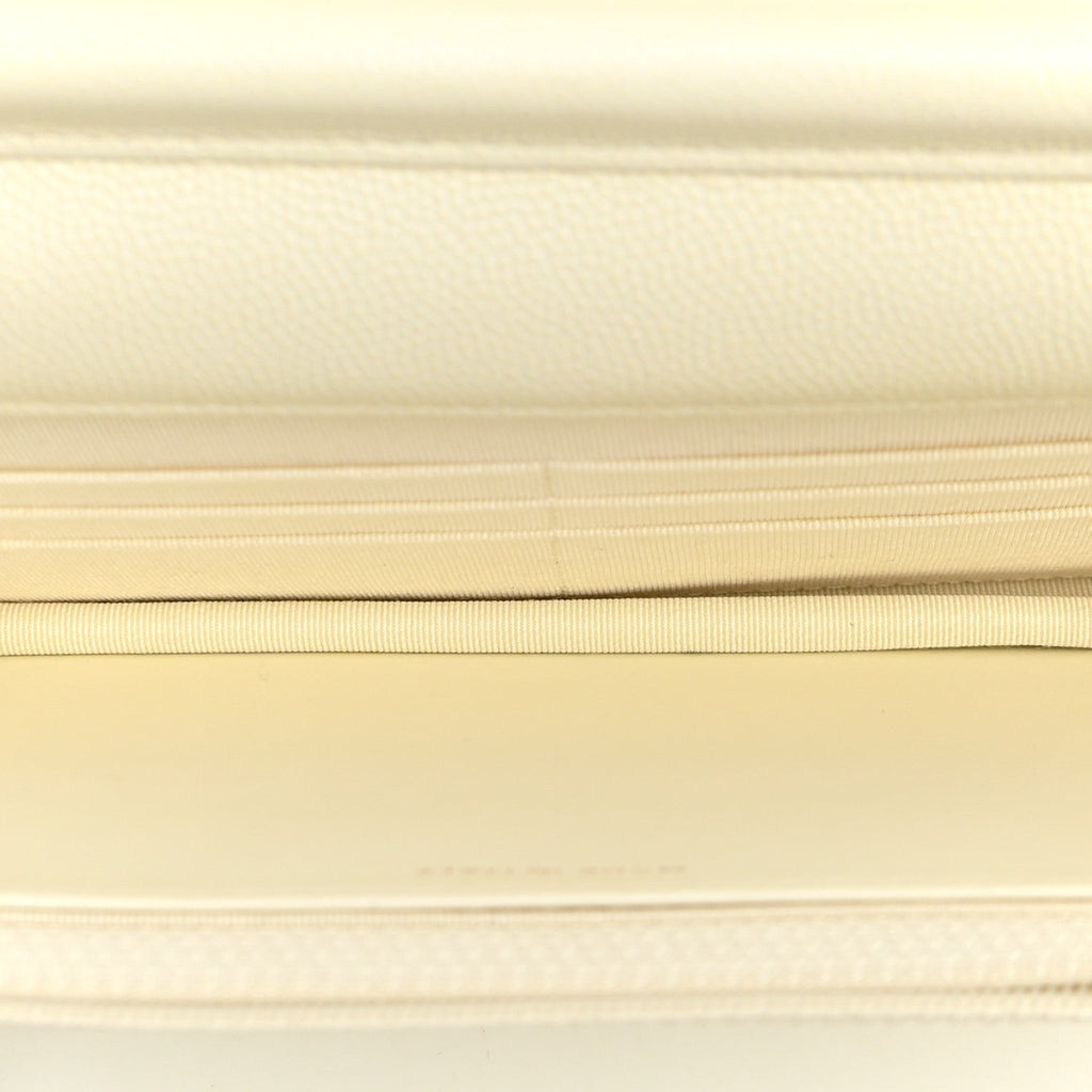 Caviar Quilted Wallet on Chain WOC White wholesalehk.shop