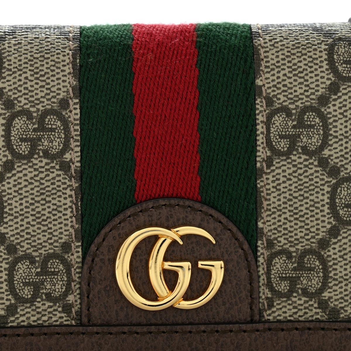 GG Supreme Monogram Web Ophidia Card Case Beige New Acero wholesalehk.shop