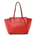 Dollar Calfskin Small Swing Tote Red wholesalehk.shop