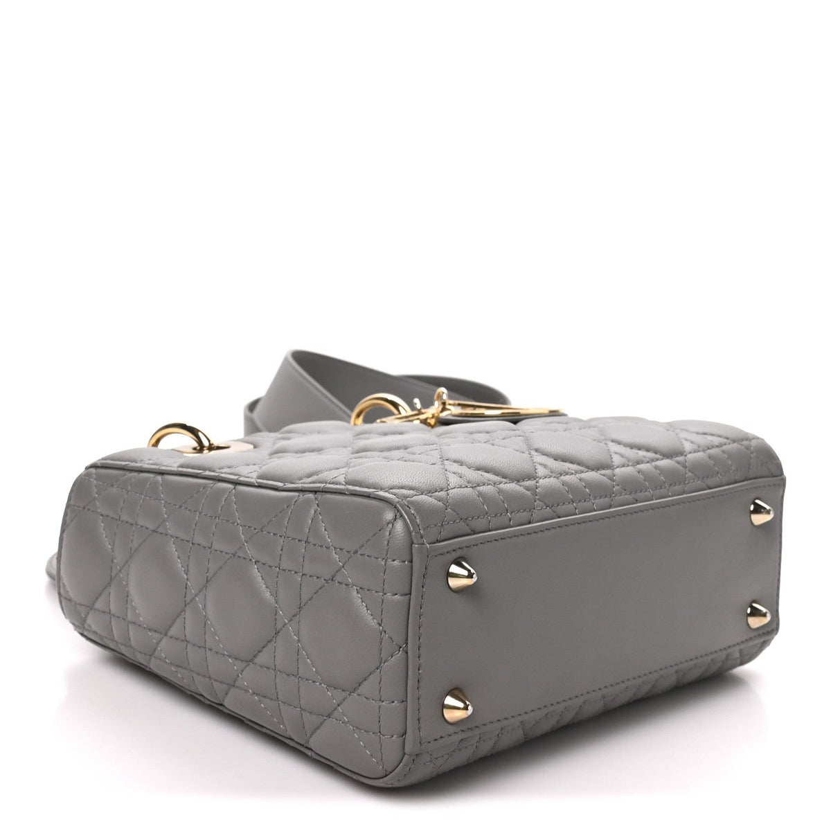 Lambskin Cannage Small My ABCDior Lady Dior Grey wholesalehk.shop