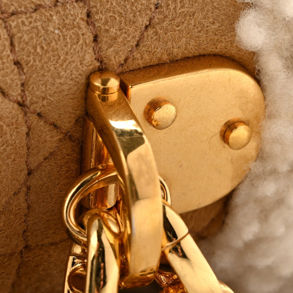 Shearling Cannage Large Caro Bag Camel wholesalehk.shop