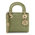 Patent Cannage Mini Lady Dior Dusty Green wholesalehk.shop