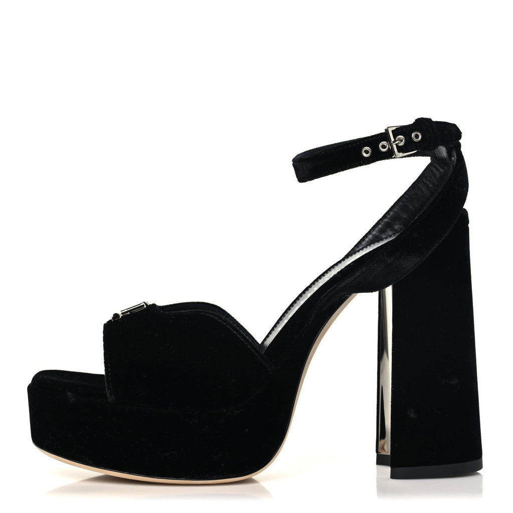 Calfskin Maya Platform Sandals 36 Black £¨ Direct shipment via from wholesalehk.shop