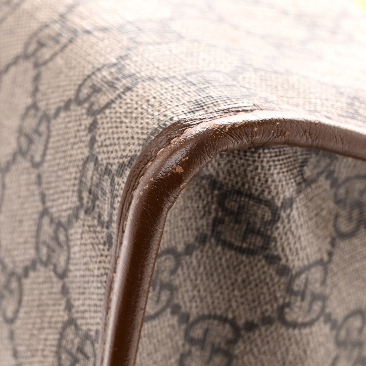GG Supreme Monogram Fake/Not Large Retro Interlocking G Tote Bag Beige Brown Sugar wholesalehk.shop
