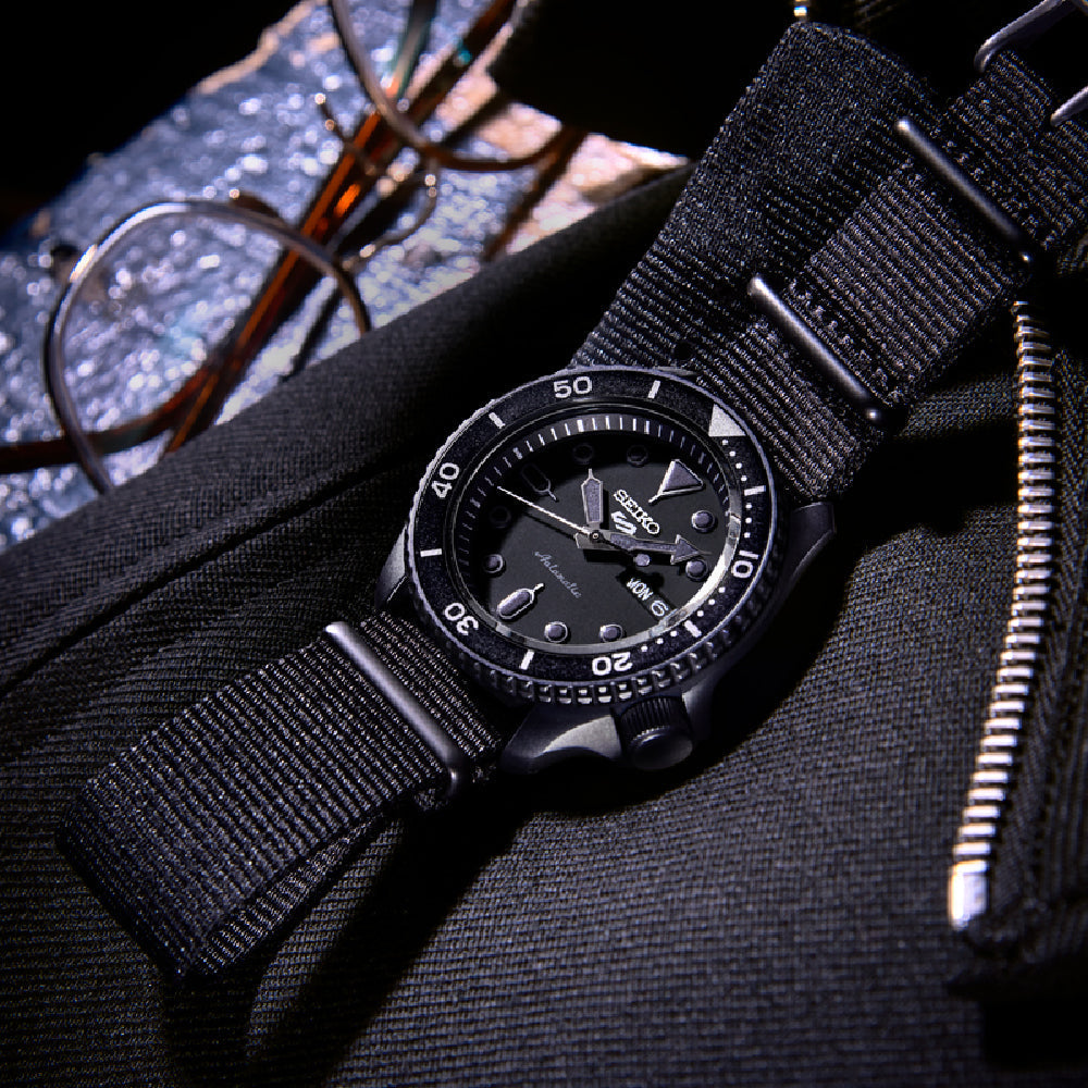 Seiko 5 Sports Automatic Black Dial Black NATO Strap Watch For Men - SRPD79K1 wholesalehk.shop