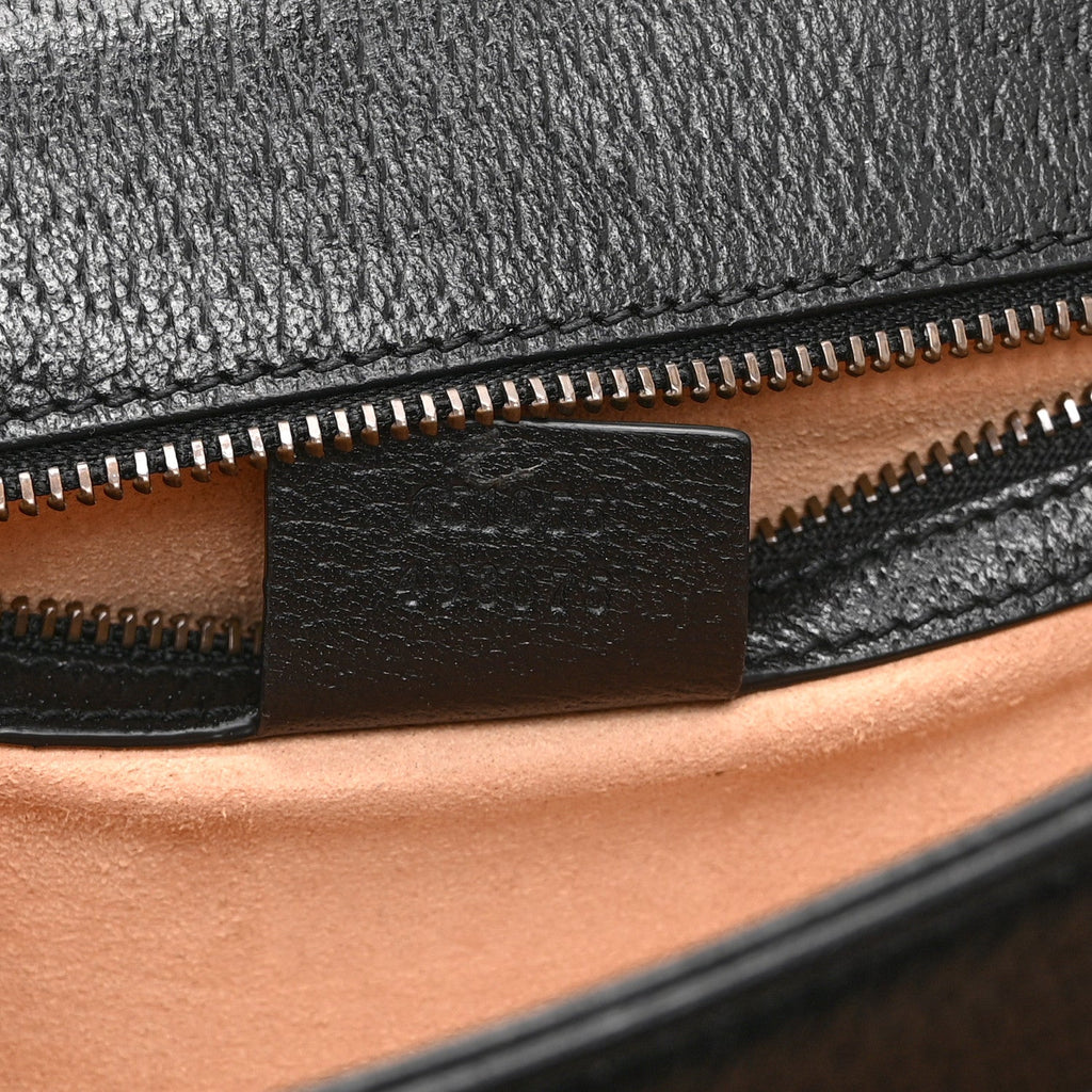 Textured Dollar Calfskin Web Small Ophidia Padlock Top Handle Bag Black £¨ Direct shipment via from wholesalehk.shop