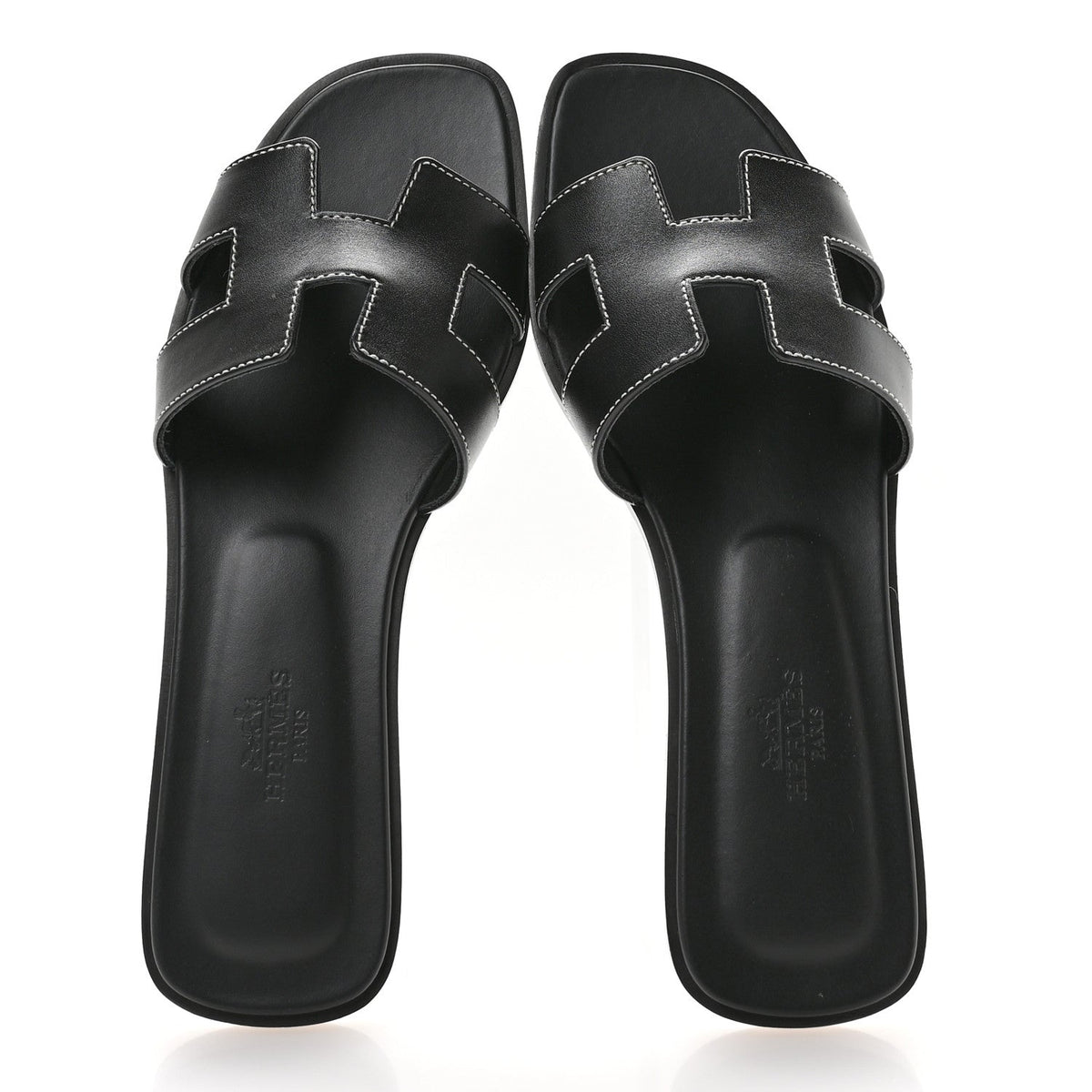 Box Calfskin Oran Sandals 36.5 Black wholesalehk.shop