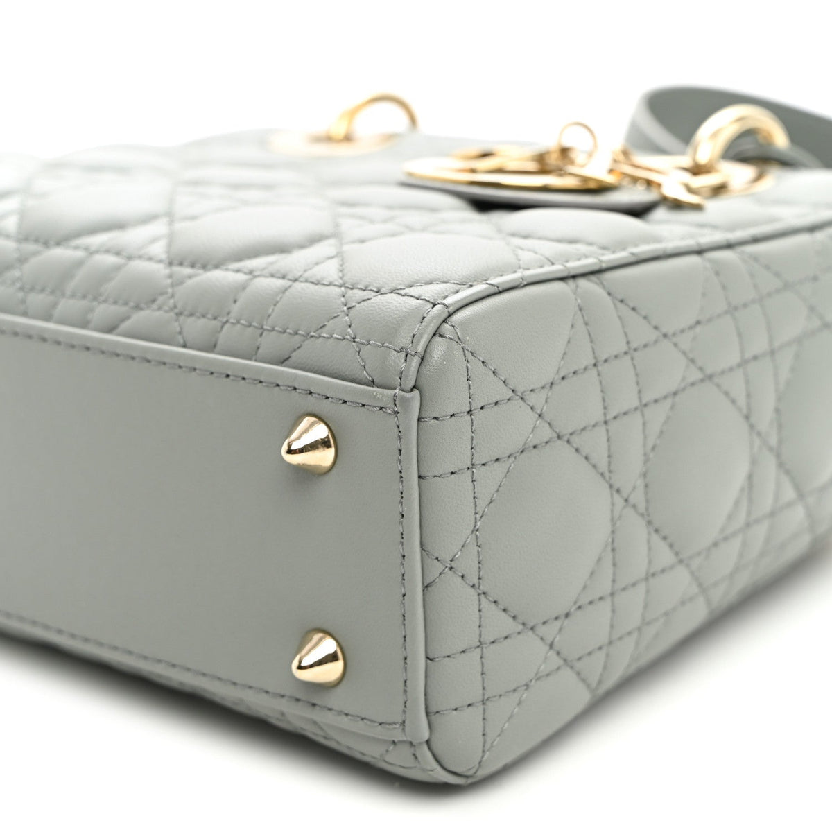 Lambskin Cannage Small My ABCDior Lady Dior Grey wholesalehk.shop