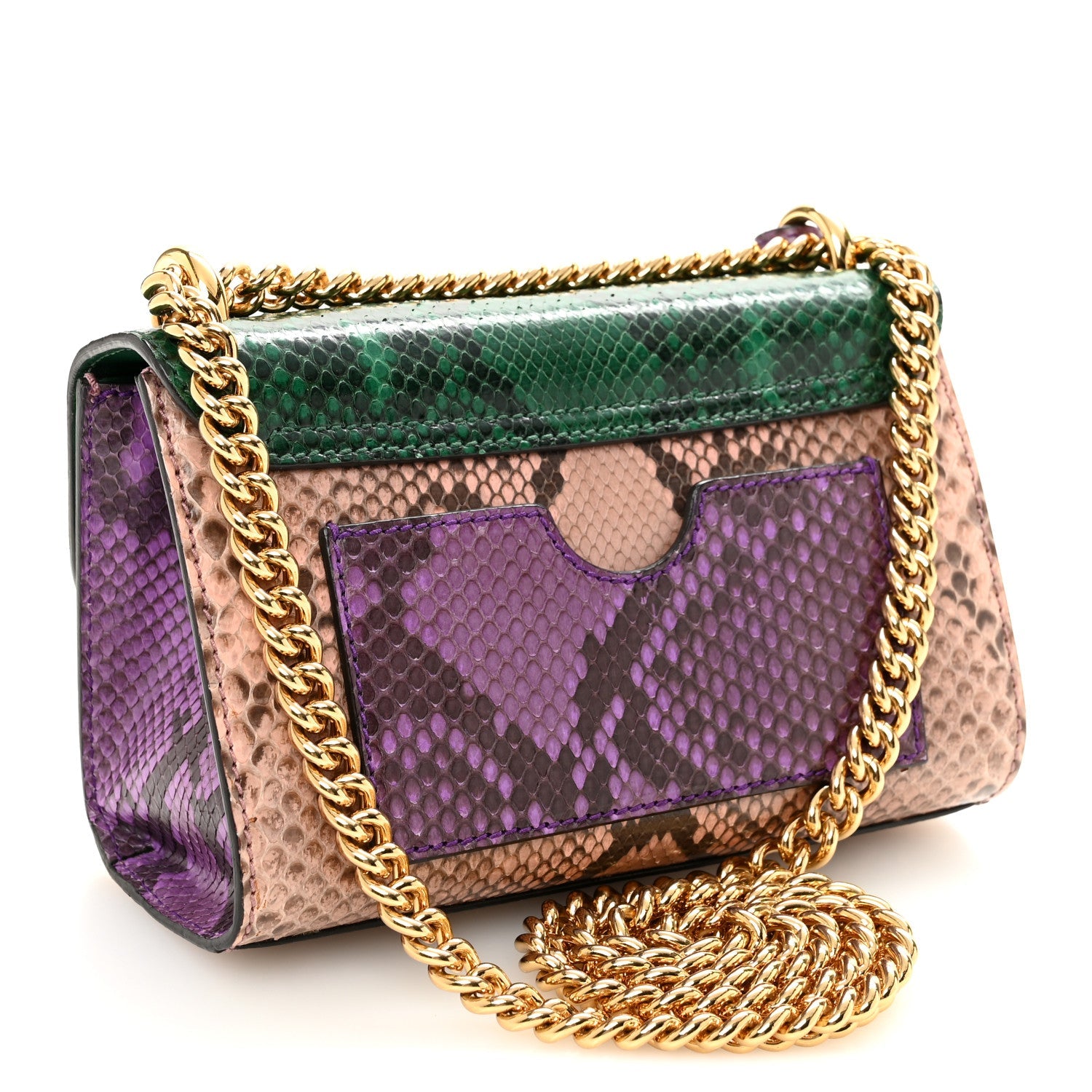 Snakeskin Small Padlock Shoulder Bag Green Pink Purple £¨ Direct shipment via from wholesalehk.shop