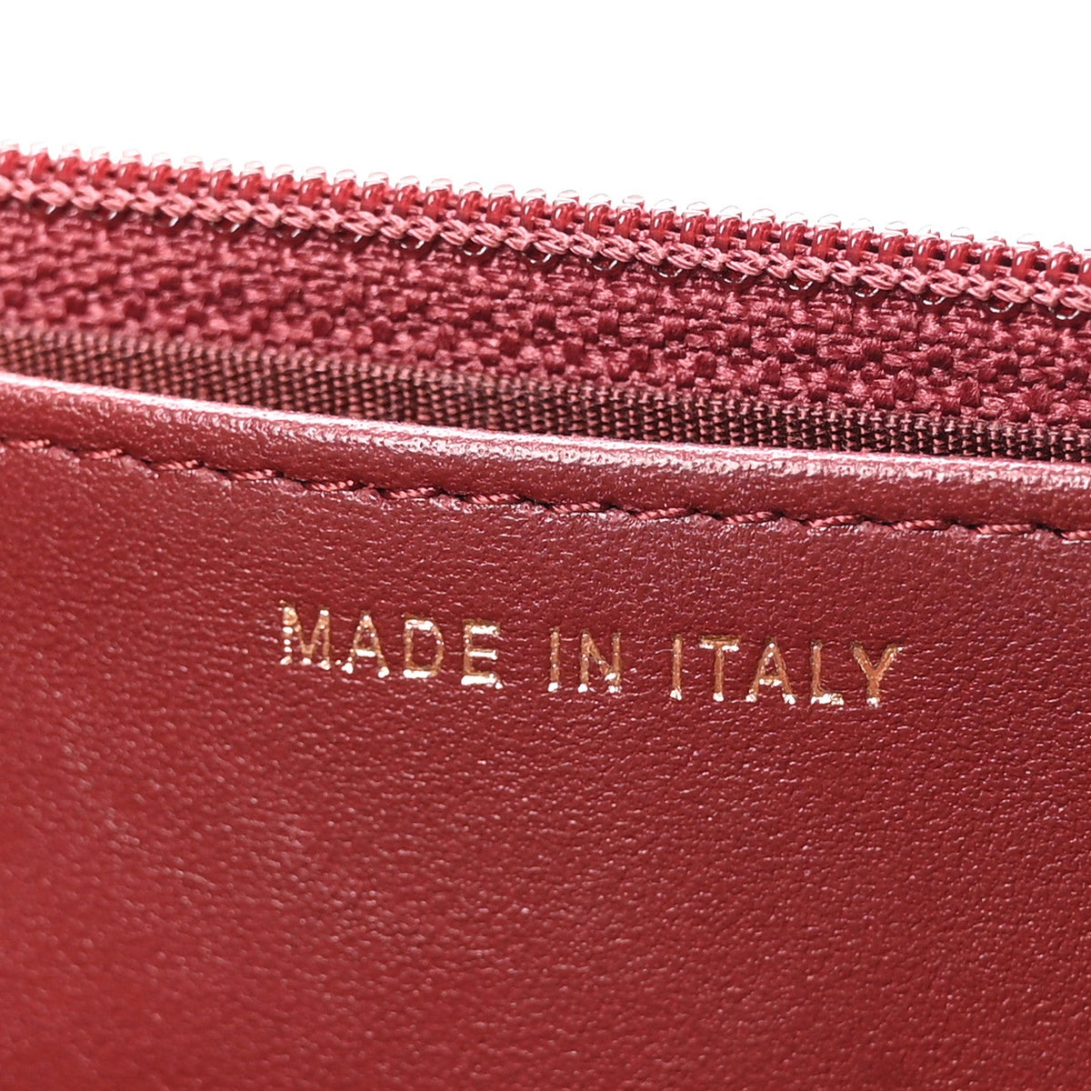 Lambskin Quilted Trendy CC Wallet On Chain WOC Burgundy wholesalehk.shop