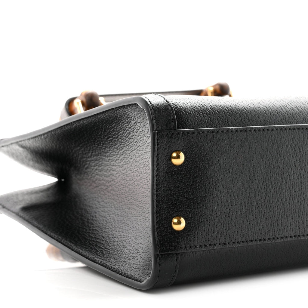 Textured Dollar Calfskin Web Small Diana Tote Bag Black Dusty Grey wholesalehk.shop