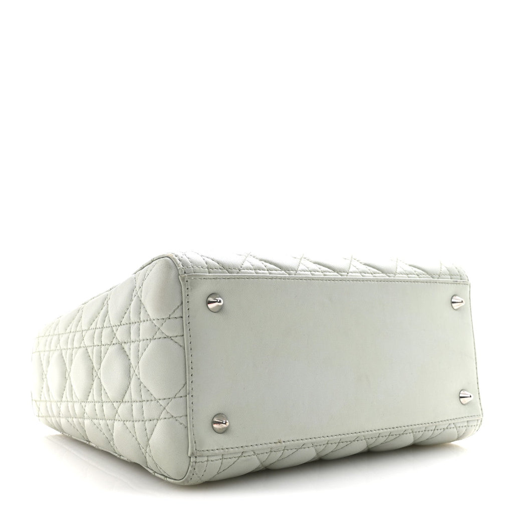 Lambskin Cannage Medium Lady Dior Green wholesalehk.shop