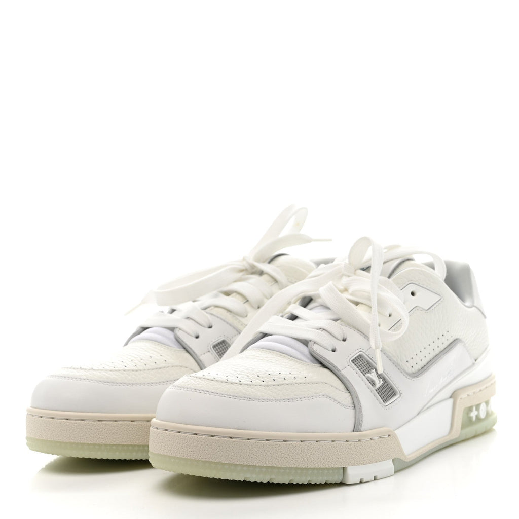 Calfskin Mens LV Trainer Sneakers 9 White £¨ Direct shipment via from wholesalehk.shop
