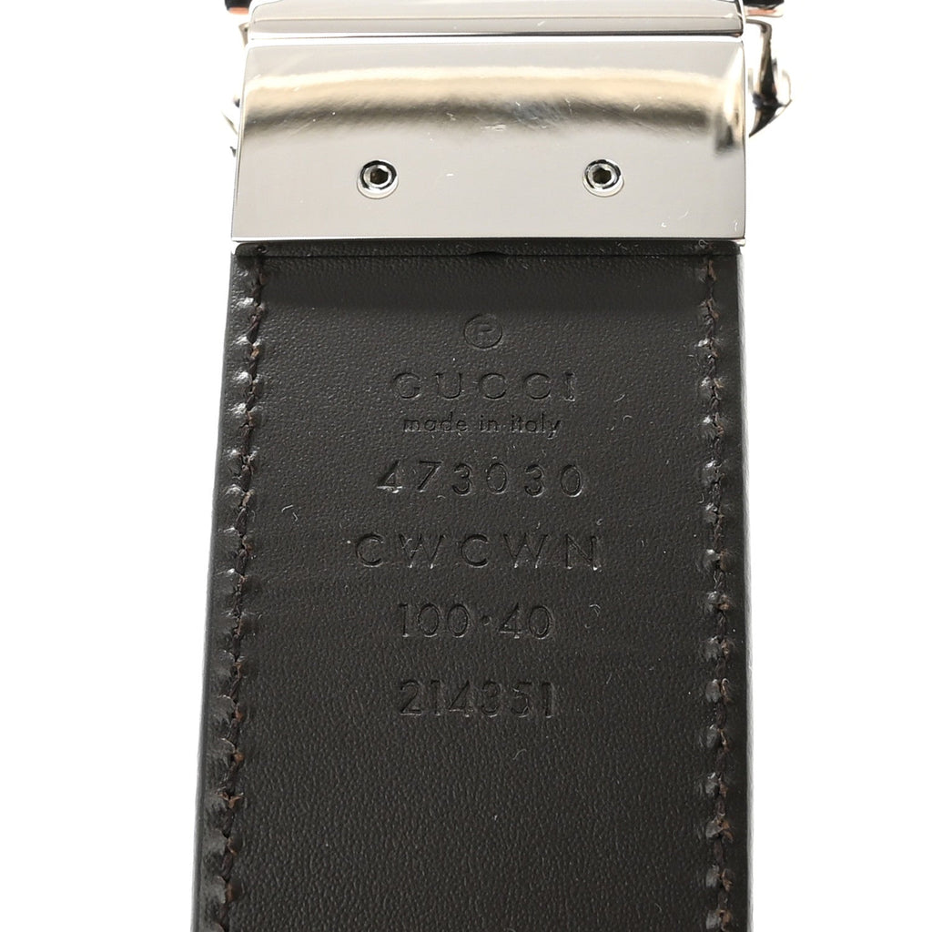 Guccissima Signature Interlocking G Reversible 37mm Belt 100 40 Black Cocoa £¨ Direct shipment via from wholesalehk.shop