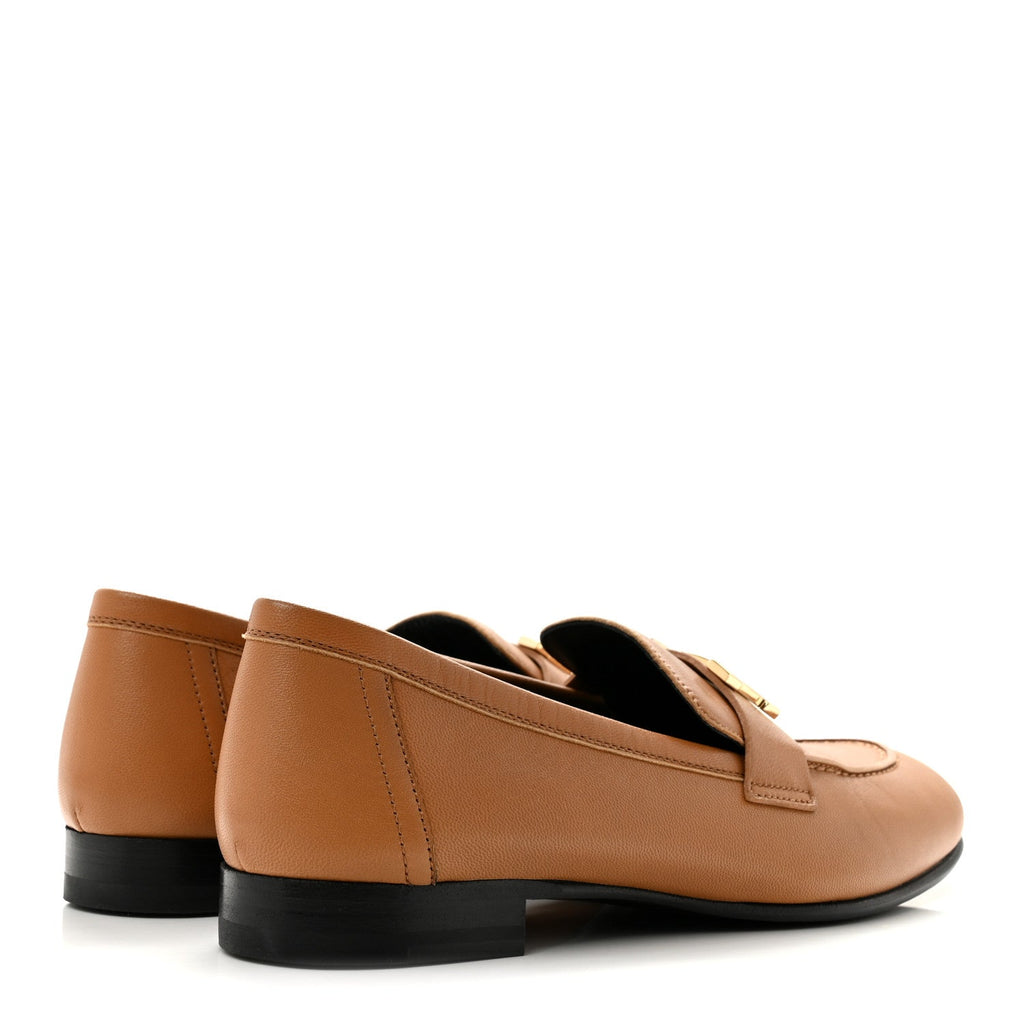 Goatskin Womens Paris Loafers 36.5 Gold wholesalehk.shop