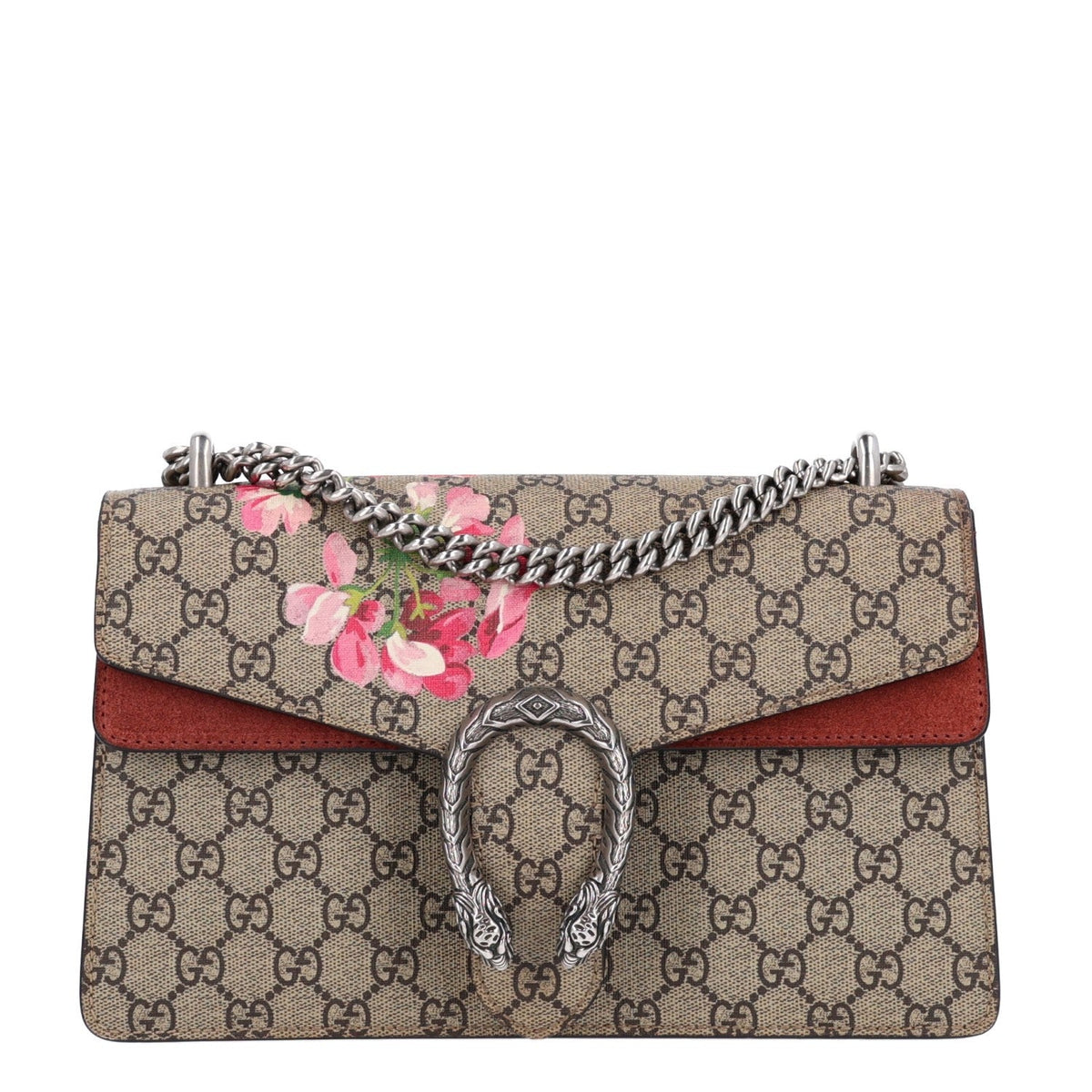 GG Supreme Monogram Blooms Small Dionysus Shoulder Bag Beige Multicolor Dry Rose wholesalehk.shop