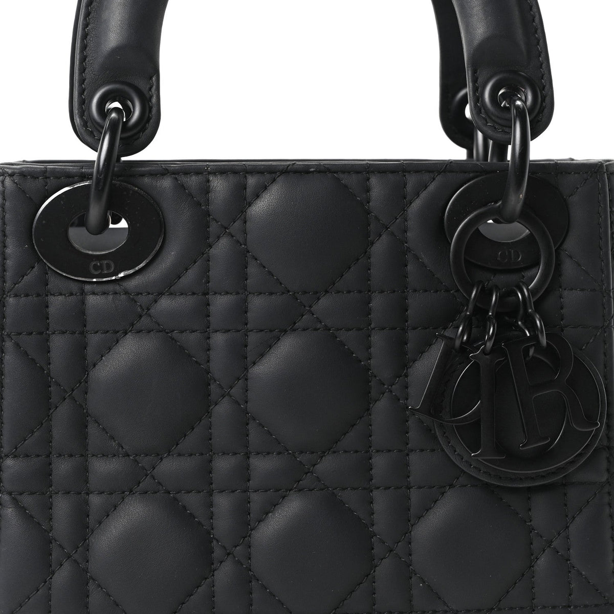 Ultra Matte Calfskin Cannage Mini Lady Dior Black wholesalehk.shop