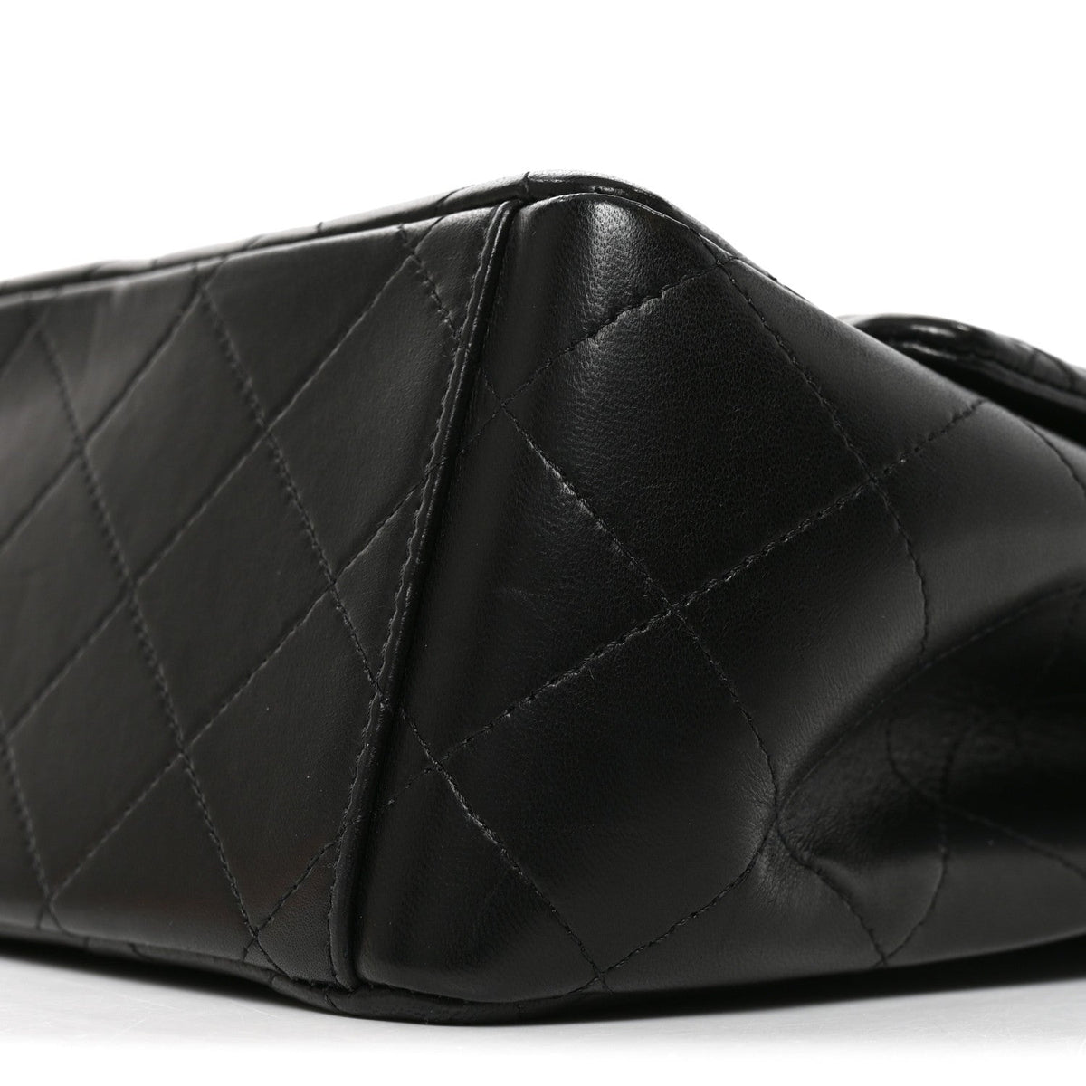 Lambskin Quilted Maxi Double Flap Black wholesalehk.shop
