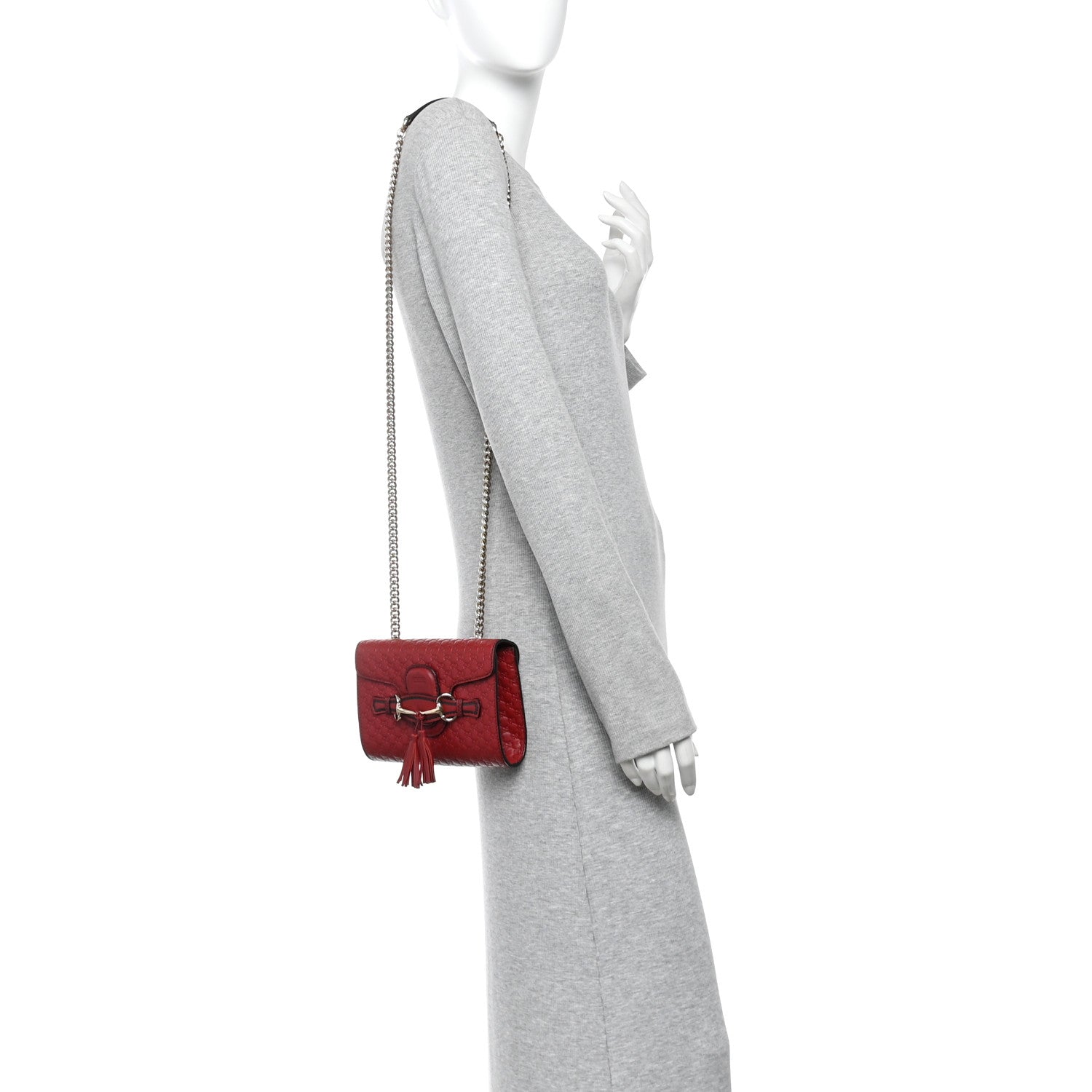 Soft Microguccissima Mini Emily Chain Shoulder Bag Rosso £¨ Direct shipment via from wholesalehk.shop