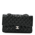 Caviar Quilted Medium Double Flap Black wholesalehk.shop