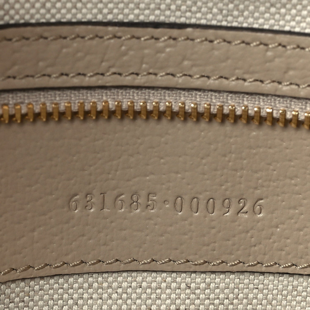 GG Supreme Monogram Textured Dollar Calfskin Web Medium Ophidia Shopping Tote Beige Mystic White Oatmeal wholesalehk.shop