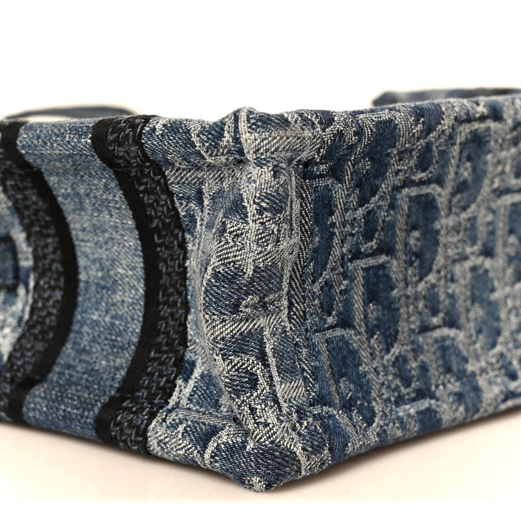 Denim Oblique Mini Book Tote With Strap Blue £¨ Direct shipment via from wholesalehk.shop