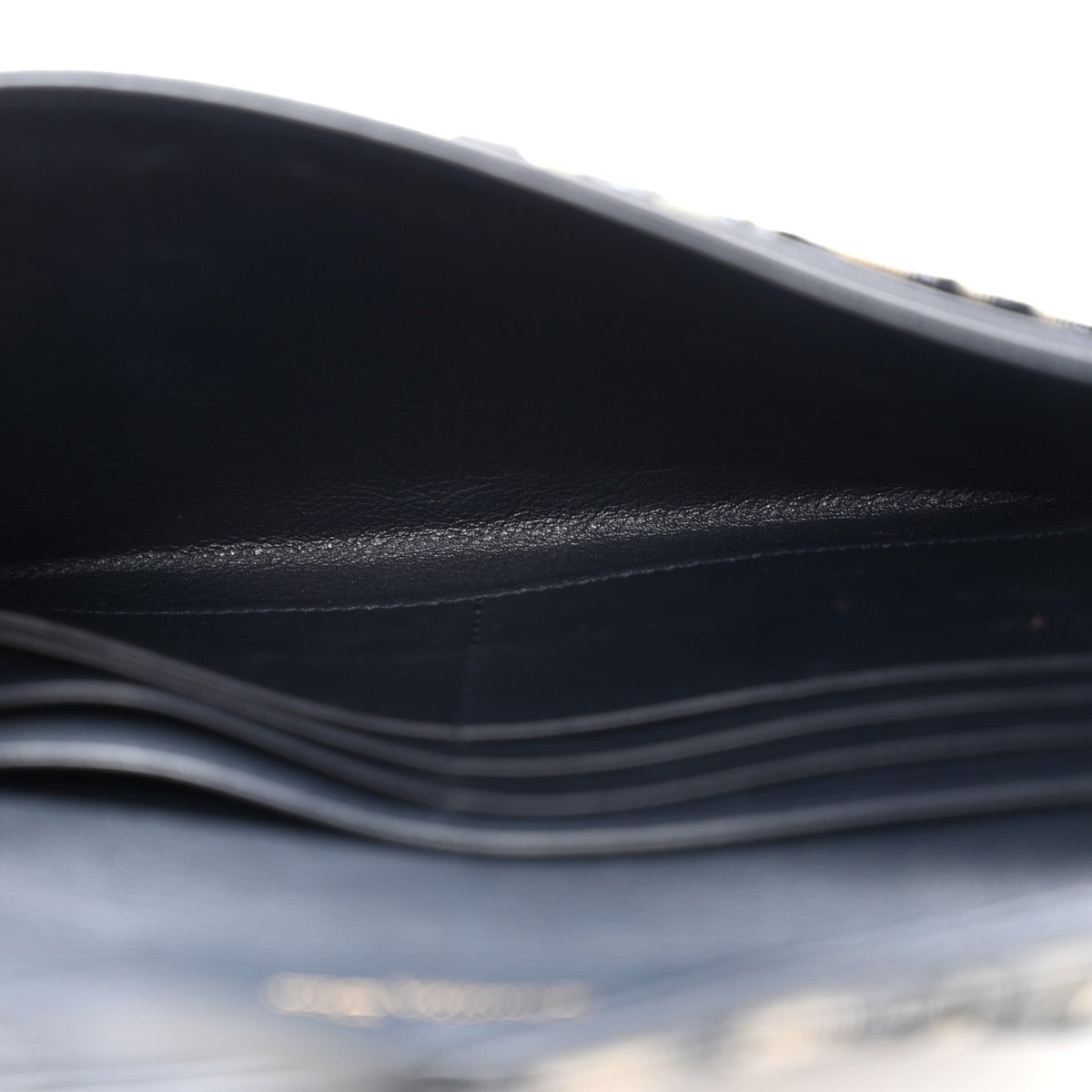 Oblique Saddle Chain Long Wallet Blue wholesalehk.shop