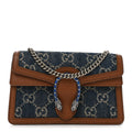 New Denim GG Monogram Dollar Calfskin Enamel Super Mini Dionysus Shoulder Bag Blue Tea Cuir Epilog Electric Blue wholesalehk.shop