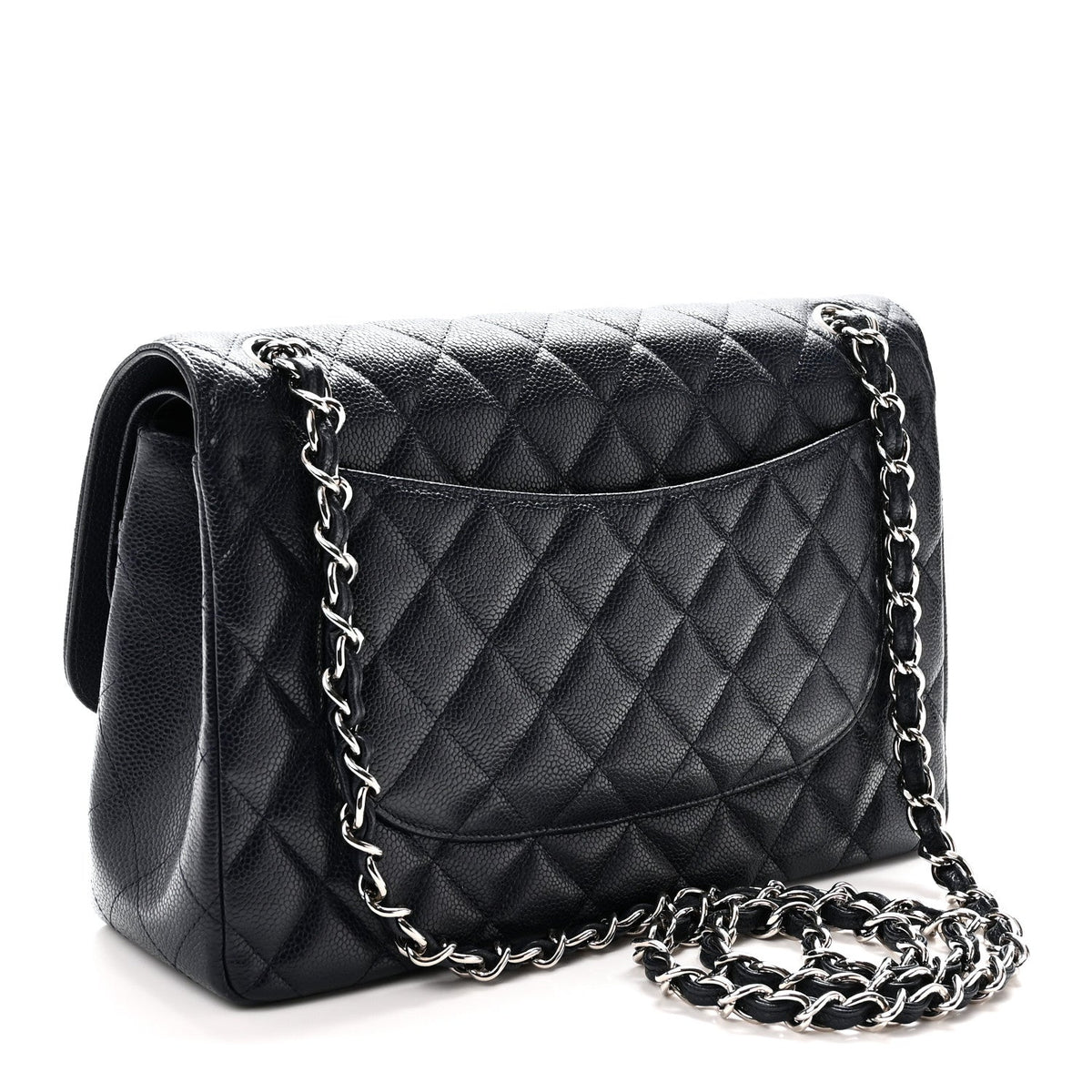 Caviar Quilted Jumbo Double Flap Navy Blue Navy Blue wholesalehk.shop