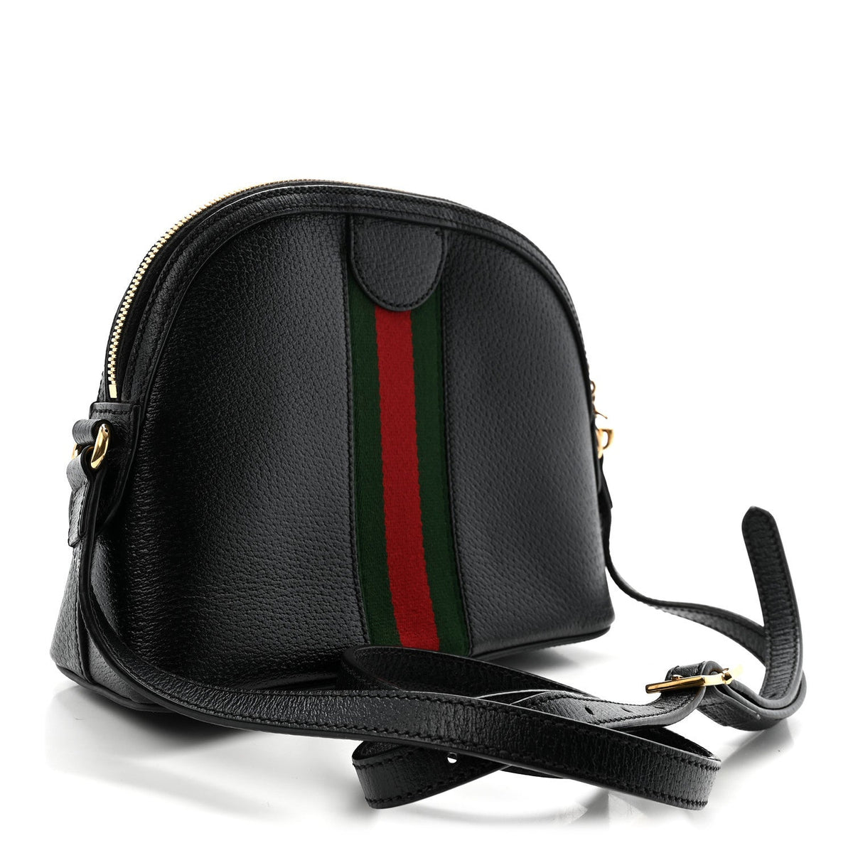 Calfskin GG Web Small Ophidia Dome Shoulder Bag Black wholesalehk.shop