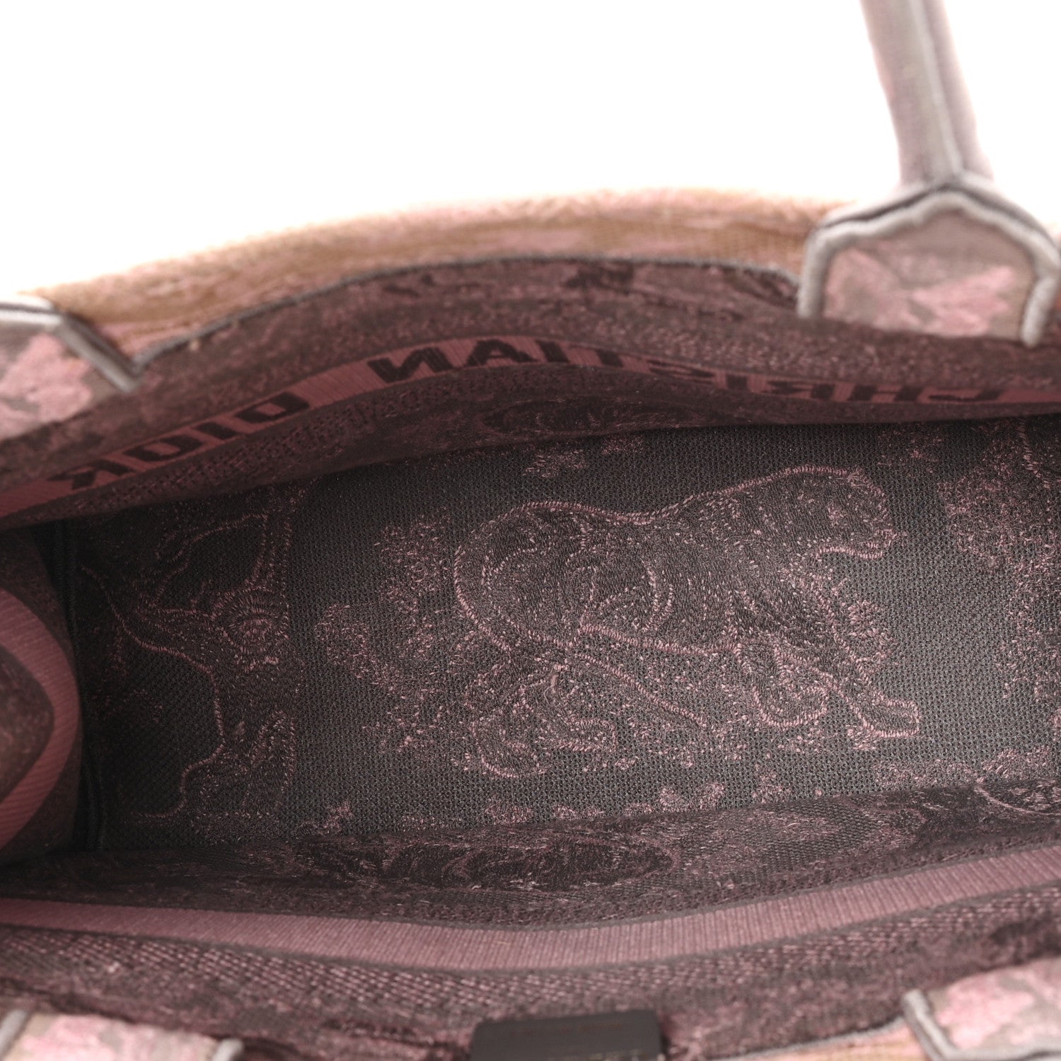 Canvas Embroidered Medium Dioriviera Toile De Jouy Book Tote Pink Grey £¨ Direct shipment via from wholesalehk.shop
