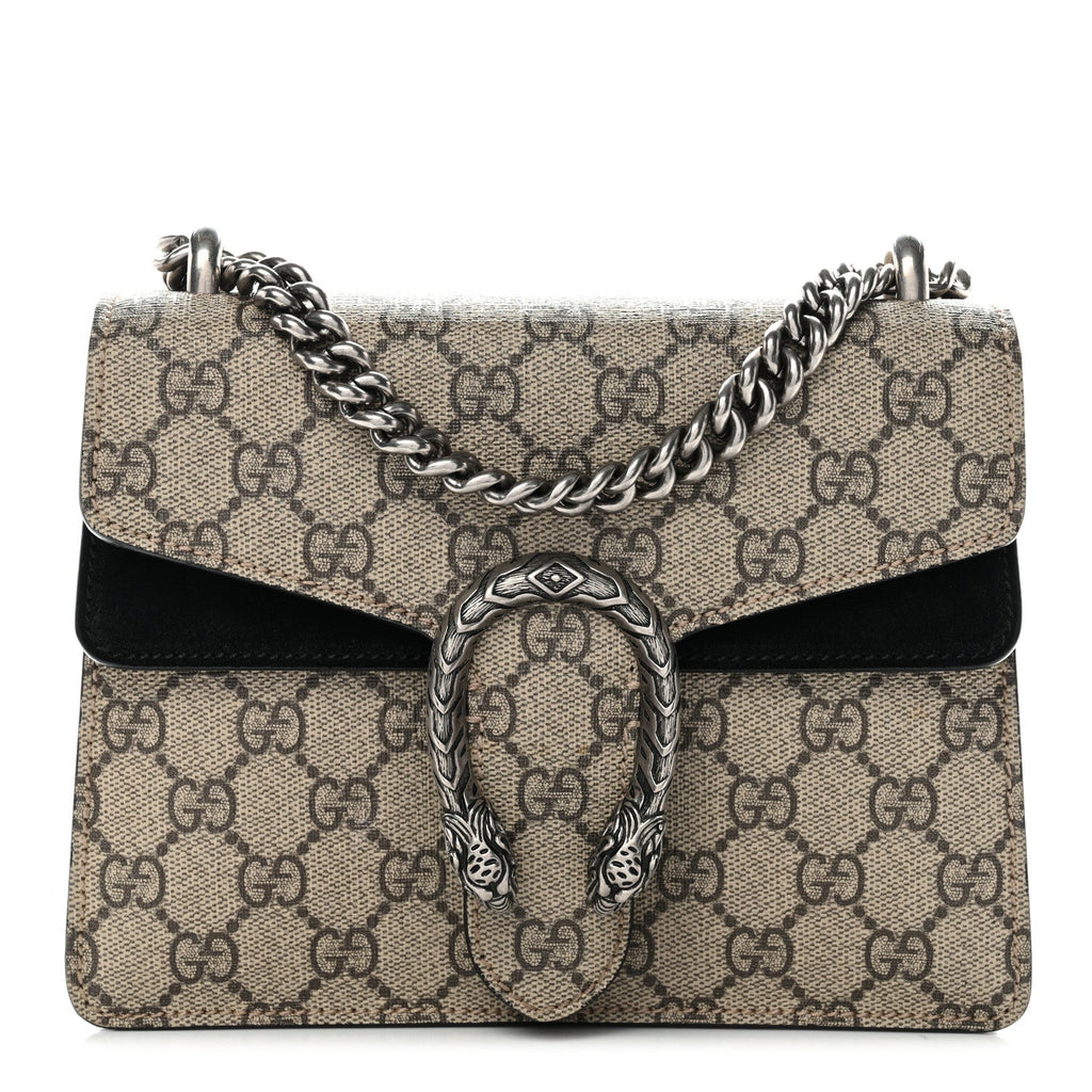 GG Supreme Monogram Mini Dionysus Shoulder Bag Black wholesalehk.shop