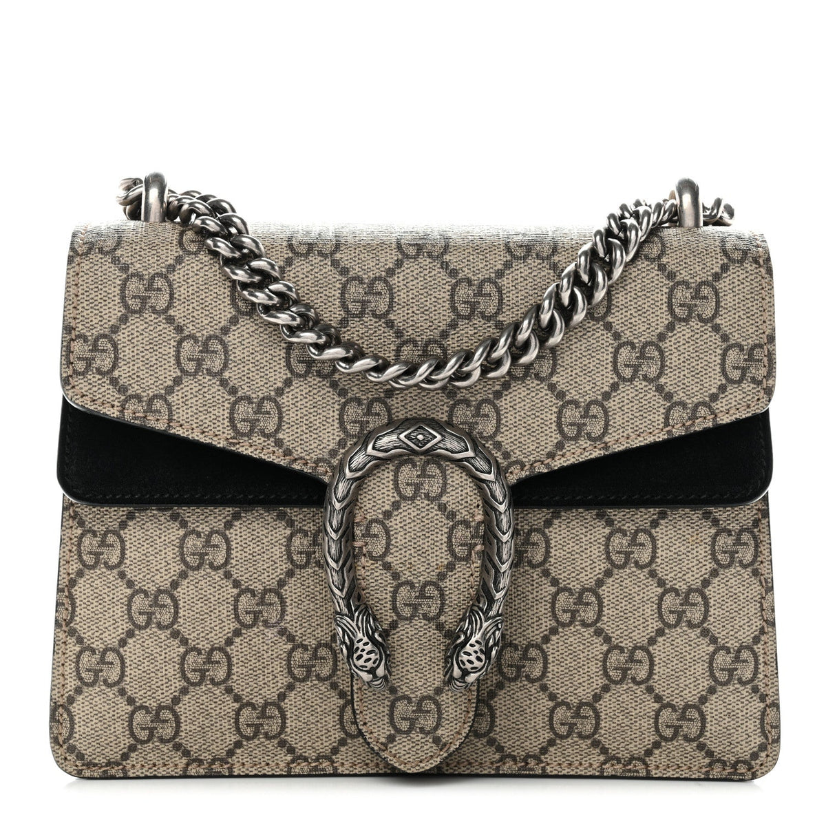 GG Supreme Monogram Mini Dionysus Shoulder Bag Black wholesalehk.shop