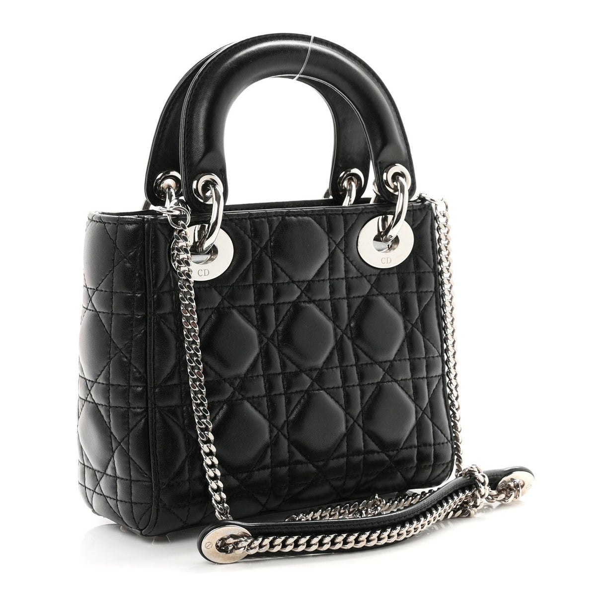 Lambskin Cannage Mini Lady Dior Black wholesalehk.shop