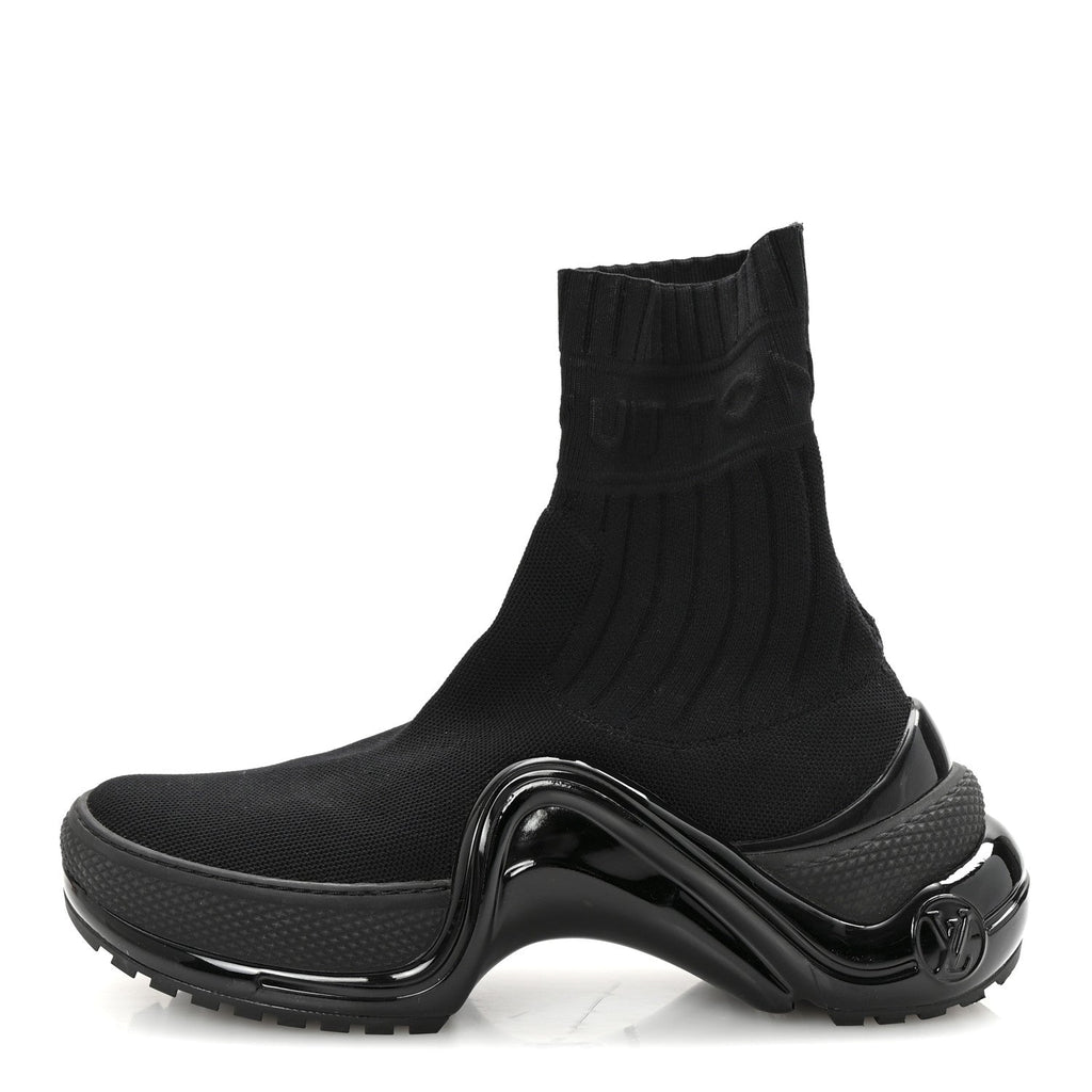 Stretch Textile Patent LV Archlight Sneaker Boots 35 Black £¨ Direct shipment via from wholesalehk.shop