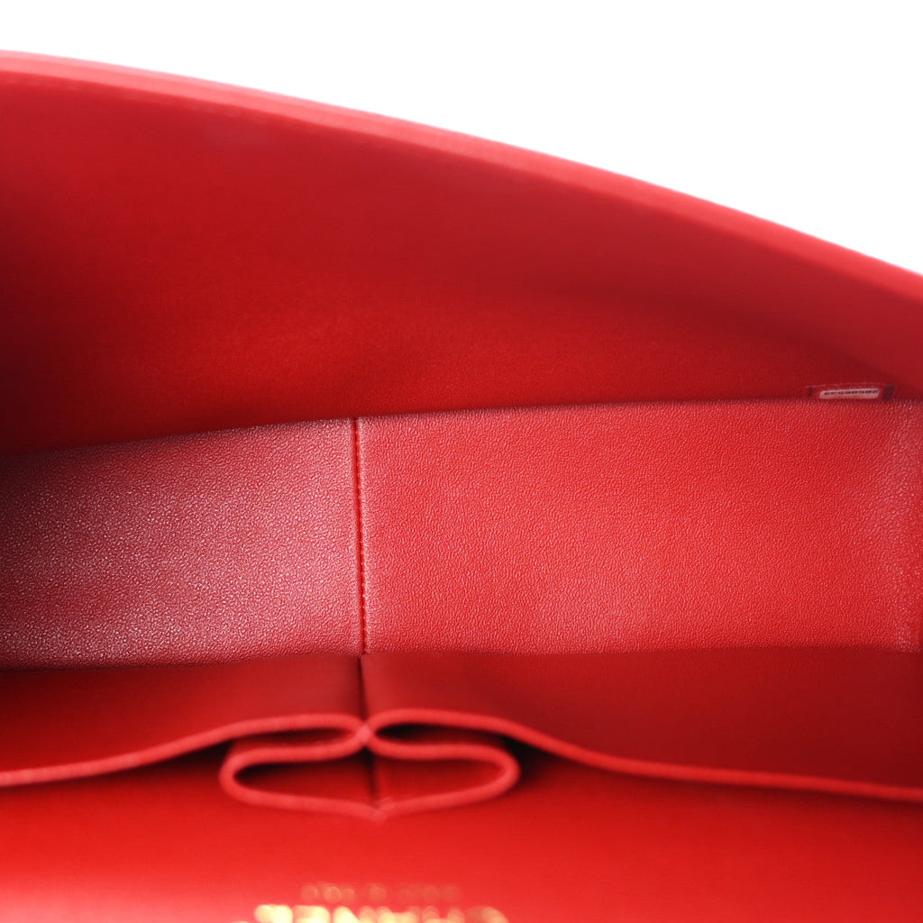Caviar Quilted Jumbo Double Flap Red wholesalehk.shop