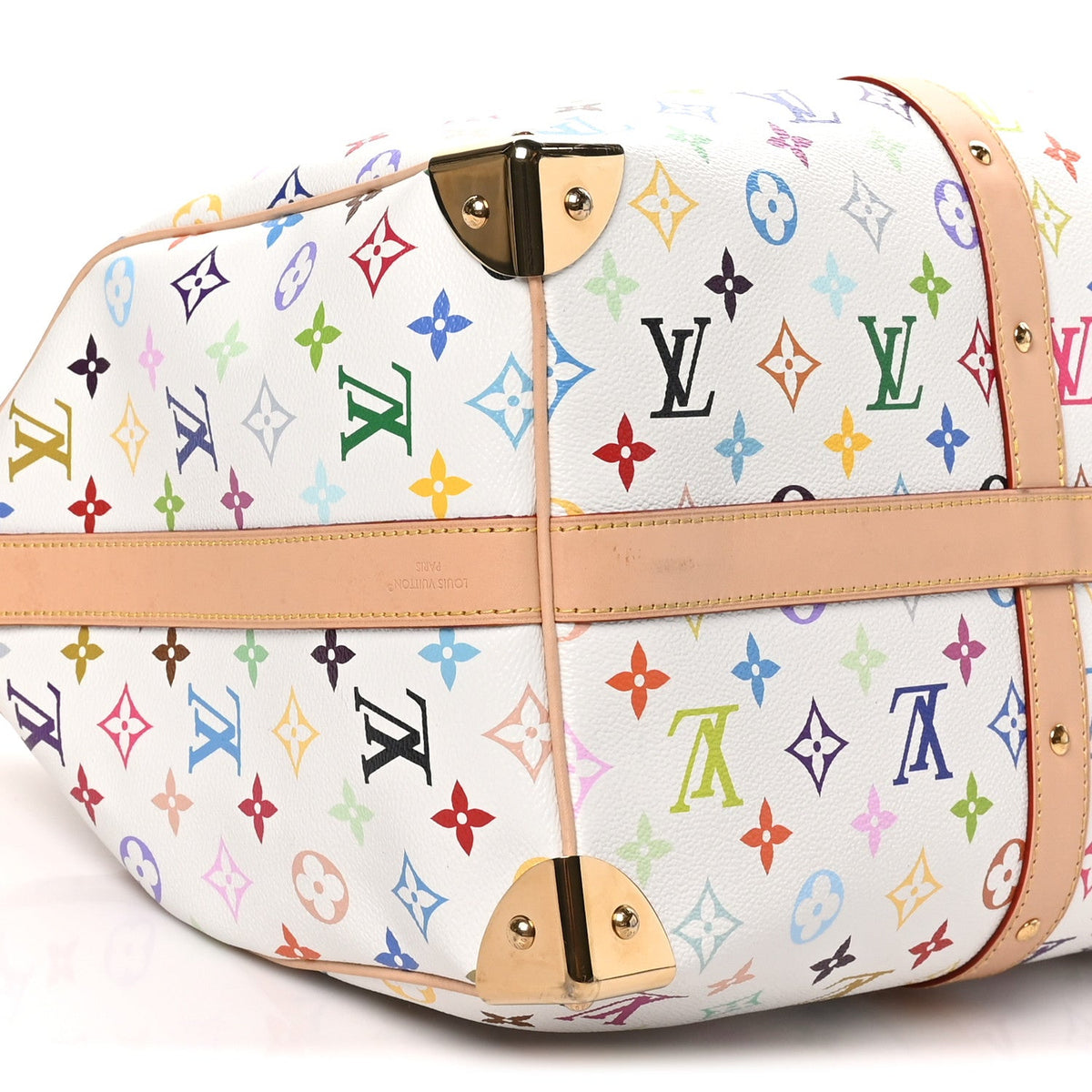 LV X TM Monogram Multicolor Keepall Bandouliere 45 White wholesalehk.shop