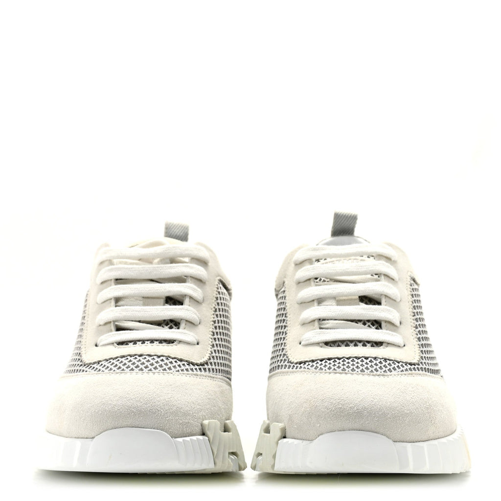 Air Mesh Suede Goatskin Bouncing Sneakers 39 Gris Lulea White wholesalehk.shop
