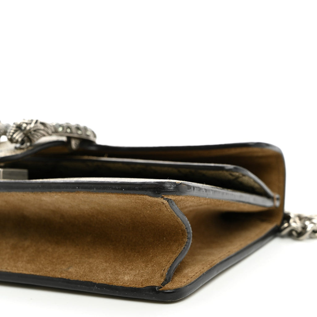 GG Supreme Monogram Suede Crystal Small Dionysus Shoulder Bag Beige Ebony Taupe wholesalehk.shop