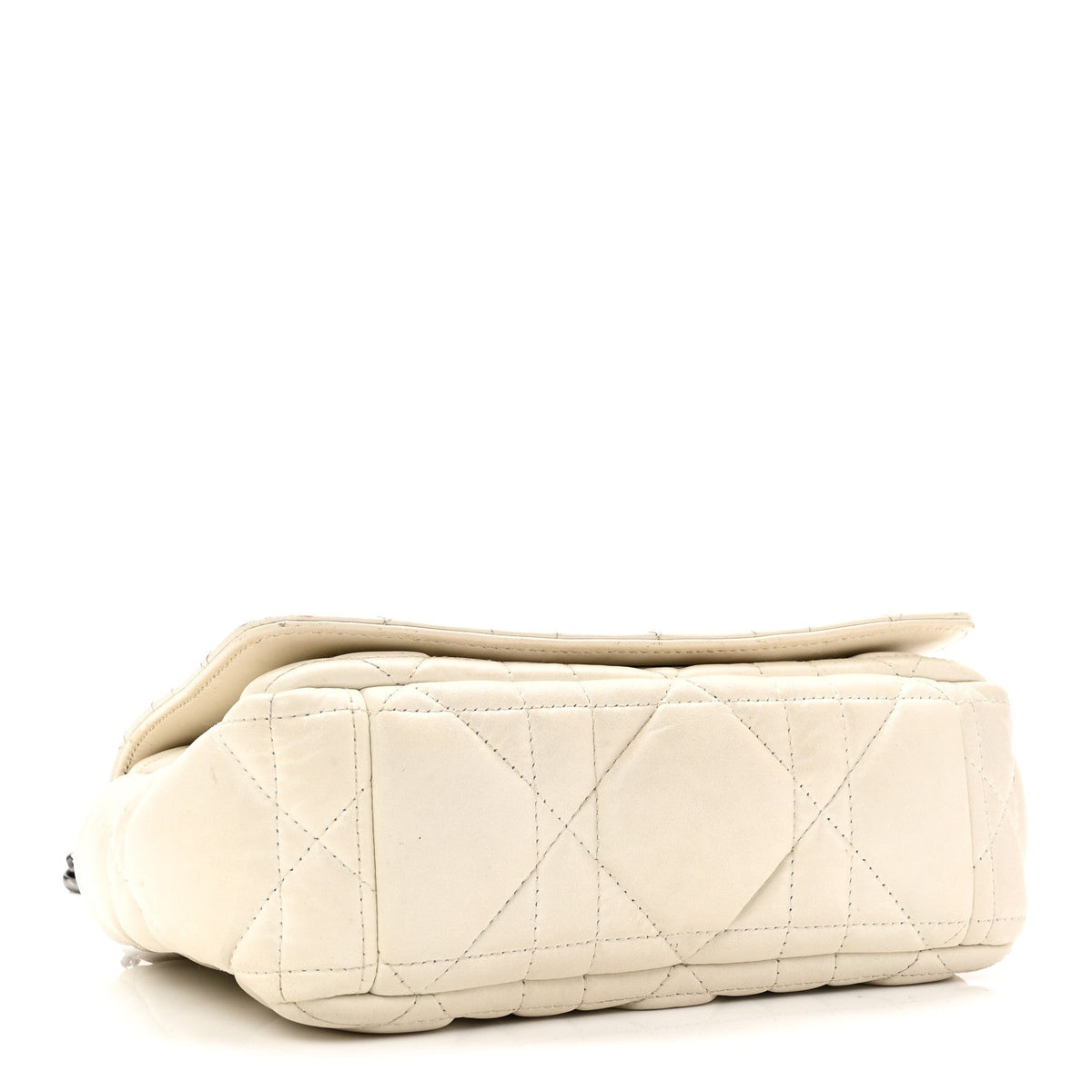 Lambskin Macrocannage Small Dior Caro Bag Ivory wholesalehk.shop
