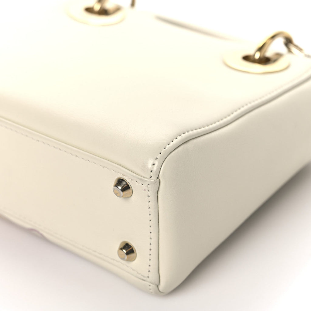 Calfskin Niki De Saint Phalle Dioramour Mini Supple Lady Dior White Multicolor wholesalehk.shop