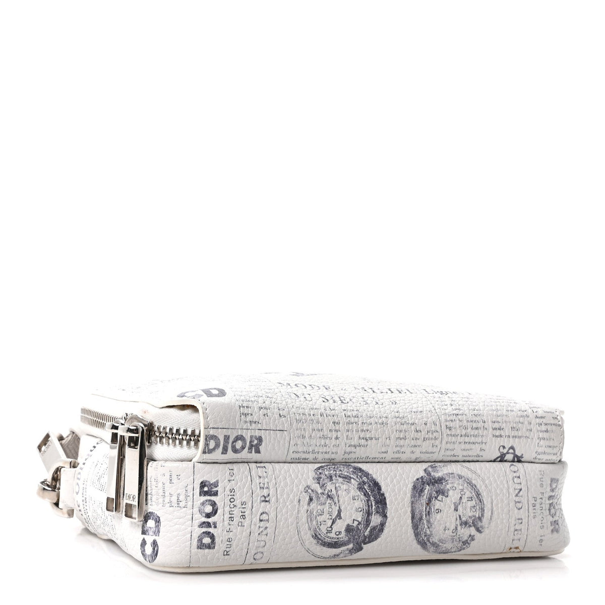 X DANIEL ARSHAM Grained Calfskin Newspaper Messenger White wholesalehk.shop